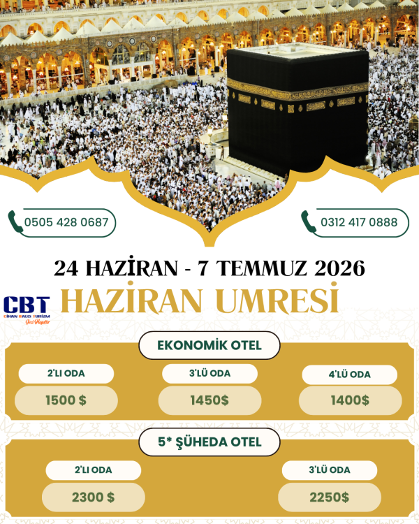 24 HAZİRAN – 7 TEMMUZ 2026 UMRE